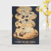 vriendschap en chocoladeschilferkoekjes kaart (Gele Bloem)