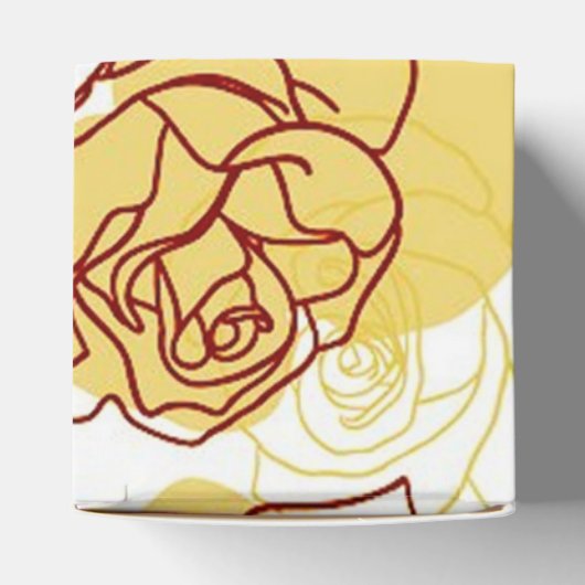 Vriendschap en Gele rozen met handtas Bedankdoosjes (Bovenkant)