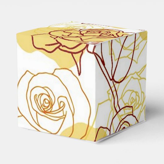 Vriendschap en Gele rozen met handtas Bedankdoosjes (Achterkant)