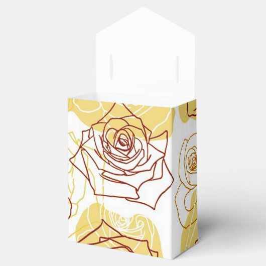 Vriendschap en Joy Yellow Roses Tent Favor Box Bedankdoosjes (Geopend)