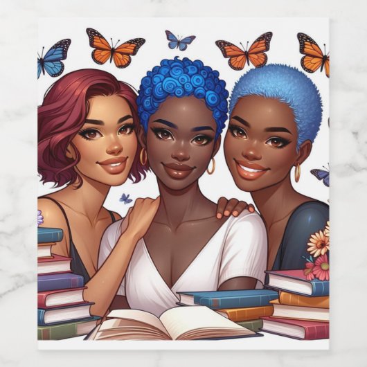 Vriendschap en woorden wijn etiket (Enkel label)