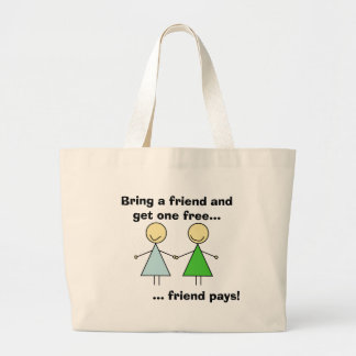 vriendschap grote tote bag