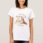 Vriendschap Handen T-shirt - Make World Better Pla (Voorkant)