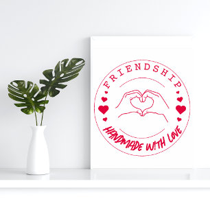 Vriendschap Handgemaakt met Liefde Ambachtelijke S Zelfinktende Stempel