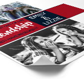 Vriendschap inspirerend met namen en foto's poster (Hoek)