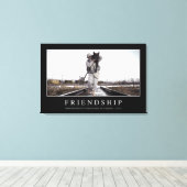 Vriendschap: Inspirerend prijsopgave Canvas Afdruk (Insitu (Houten vloer))