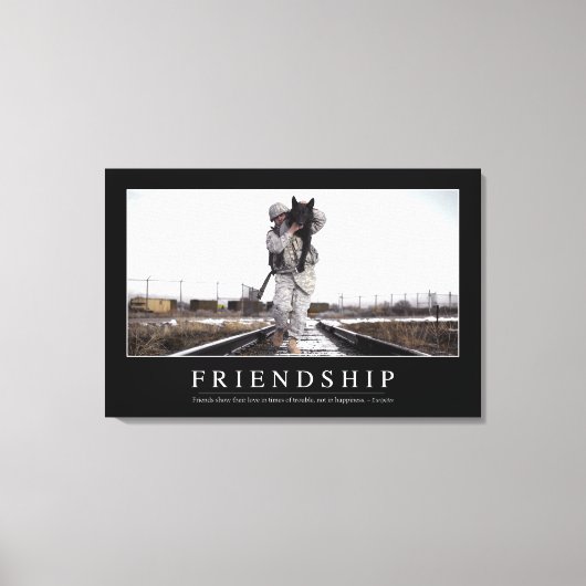 Vriendschap: Inspirerend prijsopgave Canvas Afdruk (Voorkant)