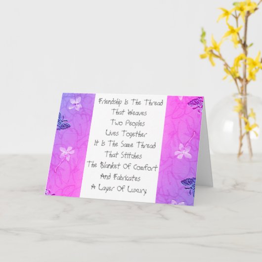 Vriendschap is de draad kaart (Gele Bloem)