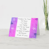 Vriendschap is de draad kaart (Voorkant)