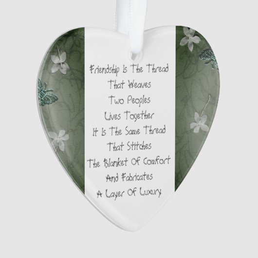 Vriendschap is de draad ornament (voorkant)