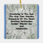 vriendschap is de sleutel keramisch ornament (Voorkant)