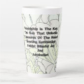 vriendschap is de sleutel latte mok (Voorkant)