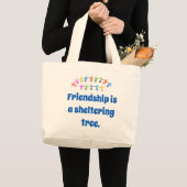 Vriendschap is een beschietingsboom - vriendschapp grote tote bag (Voorkant (product))