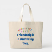 Vriendschap is een beschietingsboom - vriendschapp grote tote bag (Achterkant)