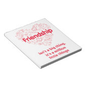 Vriendschap is een miljoen dingen die schattig zij notitieblok (Schuin)