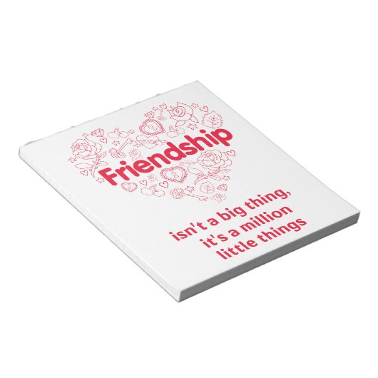 Vriendschap is een miljoen dingen die schattig zij notitieblok (Schuin)