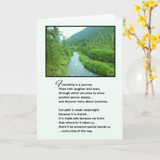 Vriendschap is een reis… kaart (Gele Bloem)