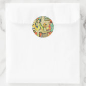 Vriendschap is een zegen ronde sticker (Tas)