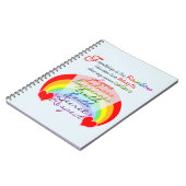 Vriendschap is het ontwerp van het regenbooghandbo notitieboek (Linkerzijde)