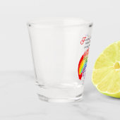 Vriendschap is het ontwerp van het regenbooghandbo shot glas (Links)