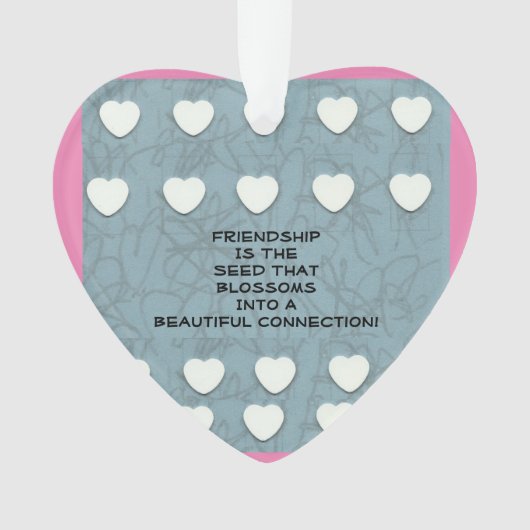 vriendschap is het zaad ornament (voorkant)