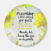 Vriendschap is net als je ouders plassen magneet (Voorkant)
