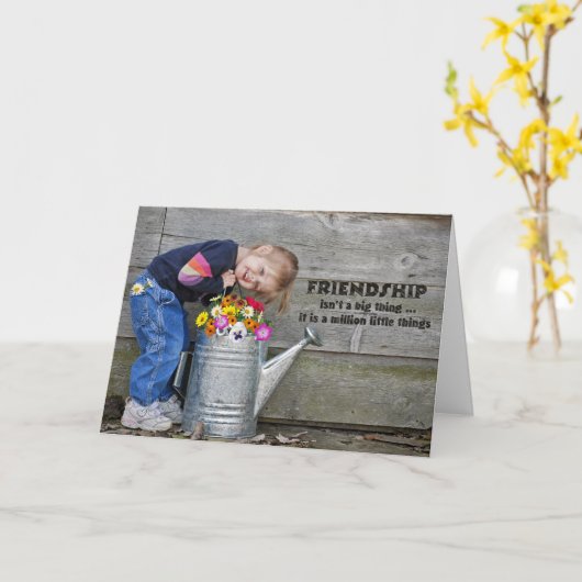 Vriendschap Kaart (Gele Bloem)