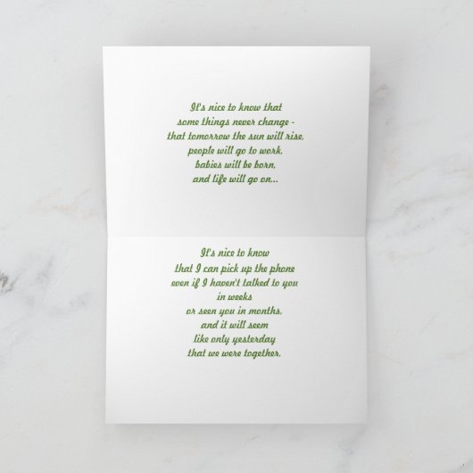 vriendschap kaart (Binnen)