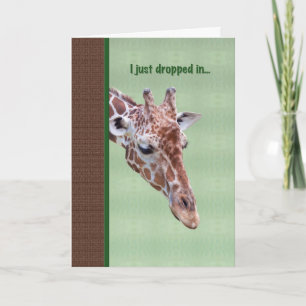 Vriendschap Kaart met Giraffe