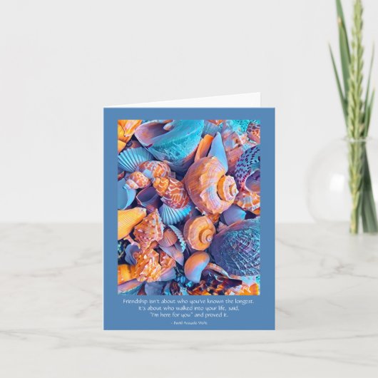 Vriendschap Kaart met het Afbeelding van Seashells (Voorkant)