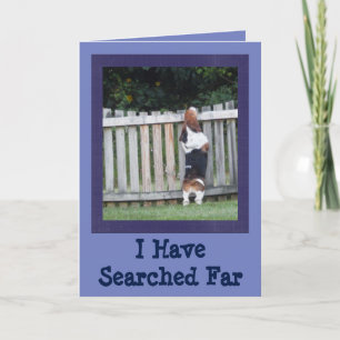 Vriendschap Kaart met het zoeken naar Basset Hound