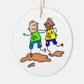 vriendschap keramisch ornament (Links)