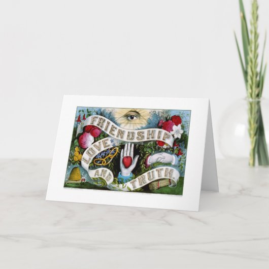 Vriendschap, liefde en waarheid (1874) kaart (Voorkant)