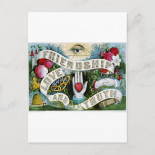 Vriendschap, liefde en waarheid briefkaart