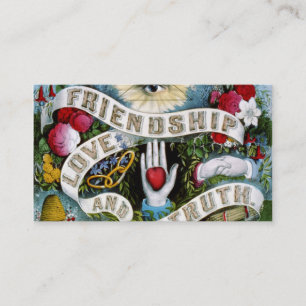 Vriendschap liefde & waarheid kunst profiel visite contactkaartje