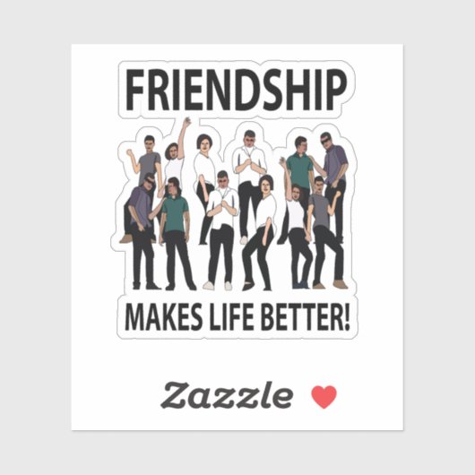 Vriendschap maakt het leven vriendschap sticker (Vel)