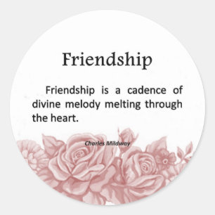 Vriendschap Melodieën Ronde Sticker