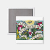 Vriendschap of het allesziende oog -  symbool magneet (Voorkant / Achterkant)