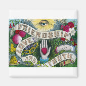 Vriendschap of het allesziende oog -  symbool magneet (Voorkant)