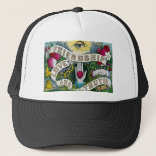 Vriendschap of het allesziende oog - symbool trucker pet