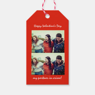 Vriendschap Partner in Crime Funny Valentijnsdag Cadeaulabel