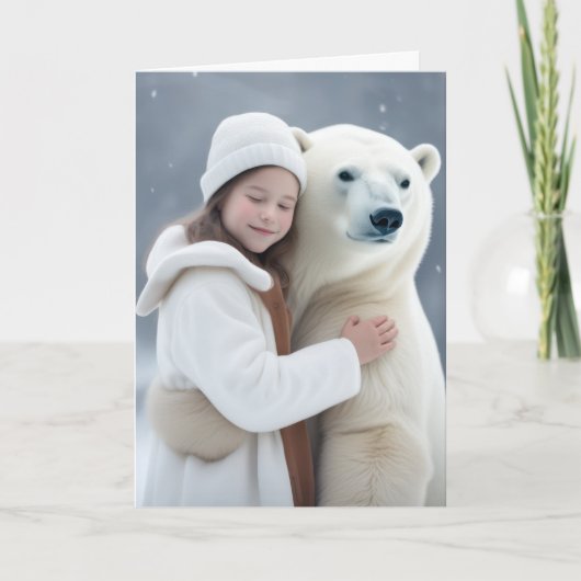 Vriendschap Polar Beer knuffel Kaart (Voorkant)