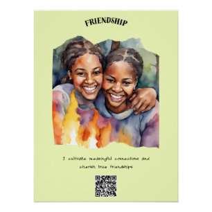 Vriendschap positieve bevestiging perfect poster