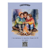 Vriendschap positieve bevestiging perfect poster (Voorkant)