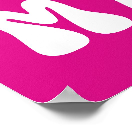 Vriendschap poster, Schattige roze Beste vriend ci Poster (Hoek)