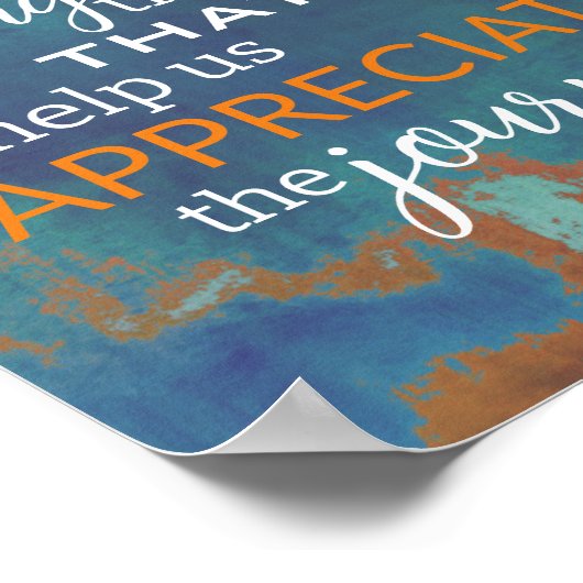 Vriendschap quote PN blauw en blauwgroen verdrieti Poster (Hoek)