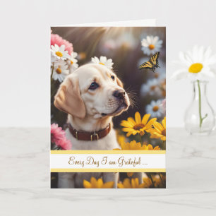 Vriendschap Schattige Gele Labrador Puppy Vlinder Kaart