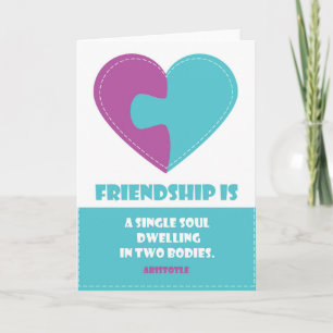 Vriendschap soul & body quote ontworpen wenskaart kaart
