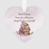 Vriendschap Teddy Bear houdt van je Inspirerend Ornament (voorkant)