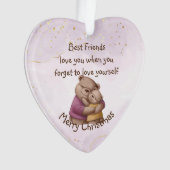 Vriendschap Teddy Bear houdt van je Inspirerend Ornament (voorkant)